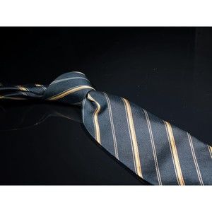 Dunhill Tailors Black Brown Stripe 100% Silk Men's Luxury Tie